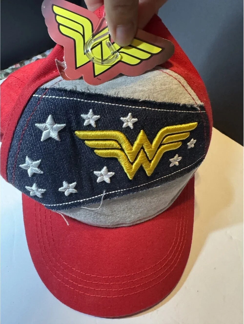 Wonder Woman Cap Hat Girls Snapback Red 100% Cotton New with Tags